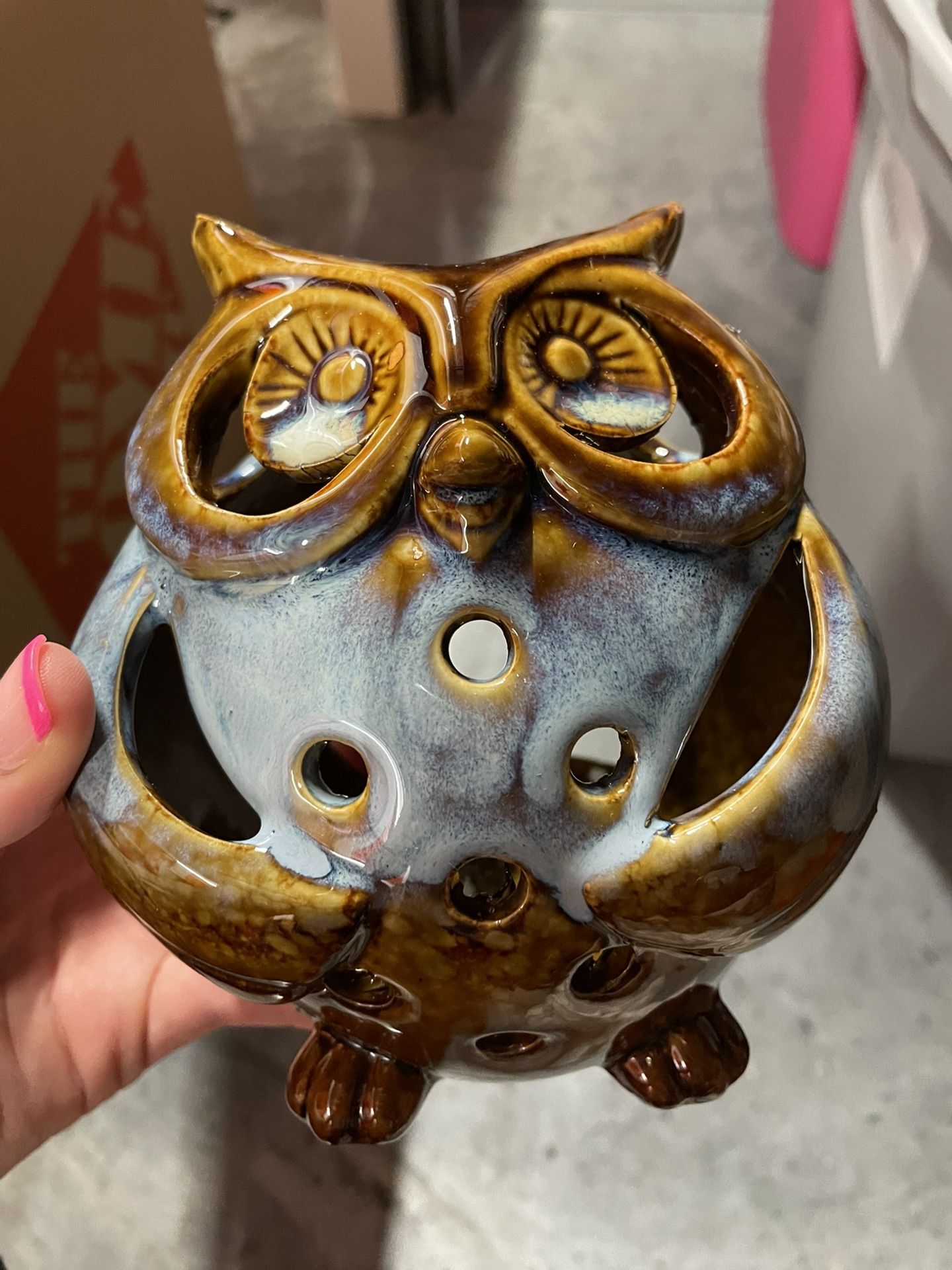 Friendly Owl Candle Holder 