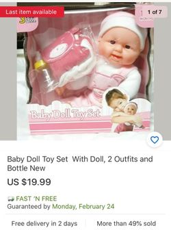 BABY DOLL TOY SET NEW