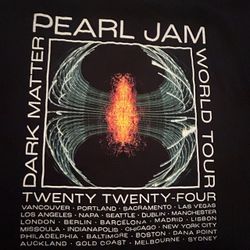 PEARL JAM Dark Matter World Tour 2024 T-Shirt 3XL Eddie Vedder Rock Band Tee