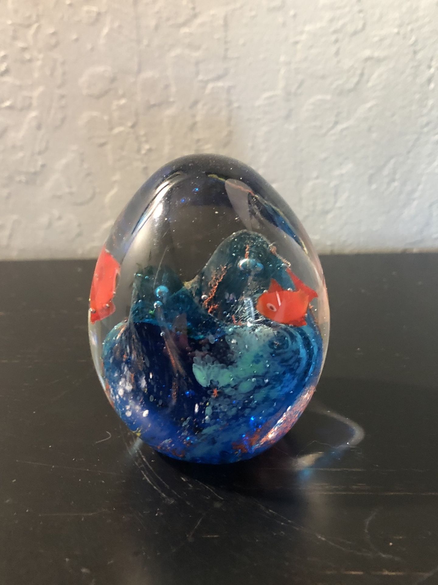 Fish and coral paperweight