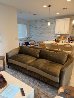 Anthropology brown velvet couch