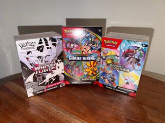 Pokemon Booster Bundles – White Flare, Chaos Rising & Journey Together