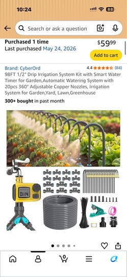 Drip irrigation system $40