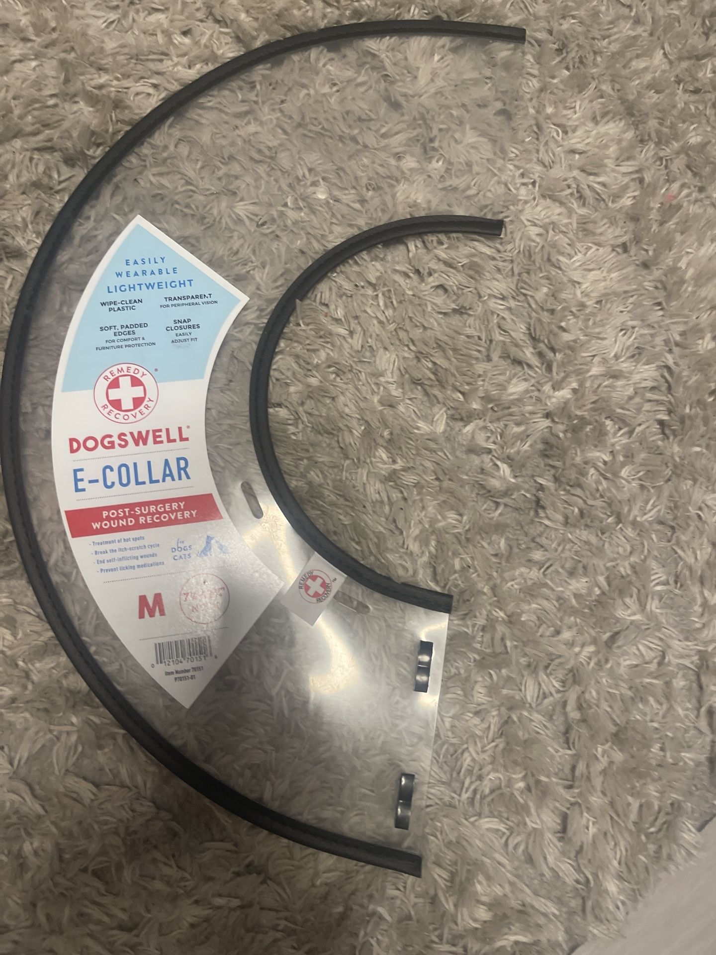 Post surgery wound recovery E collar size medium New