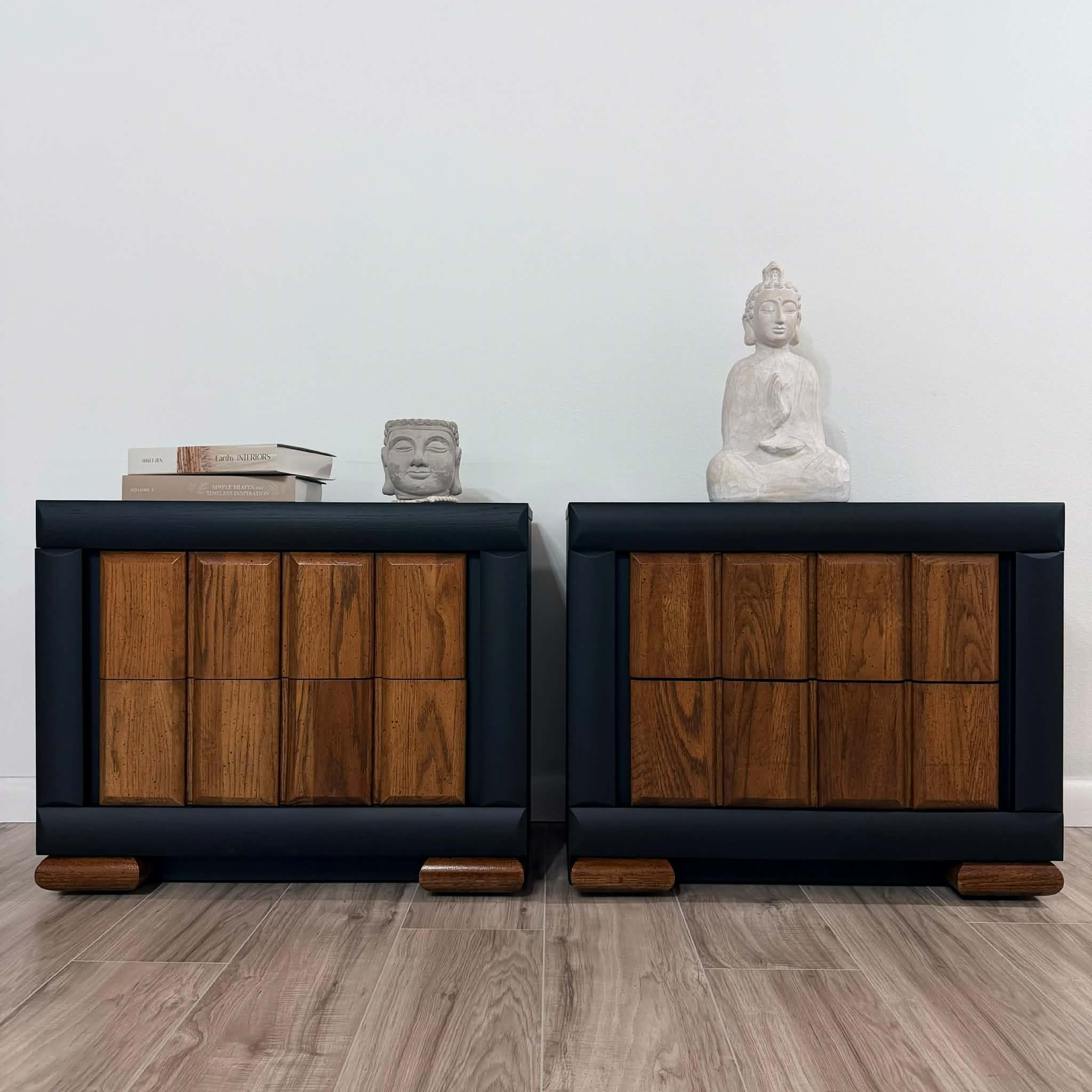 Professional Restored Nightstand Set By Bassett
28”L x 16”W x 23”H