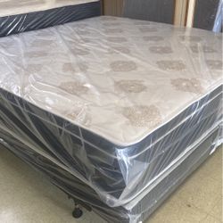 ⚜️NEW KING SIZE EUROPEAN TOP MATTRESS W.BOXSPRING INCLUDED SPECIAL ⚜️ 