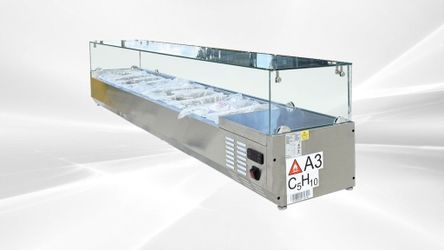 NSF 10 Pans Salad Showcase Sandwich Prep Table CS-2000