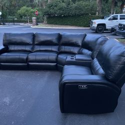 🛋️ Couch/Sofa Sectional - Recliner - Leather - Black - Delivery Available 🚛