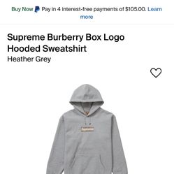 Supreme Burberry Box Logo Hoodie