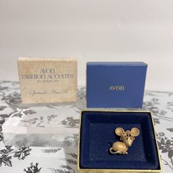 Vintage Avon spectacular mouse pin with moving glasses fashion accents jewelry