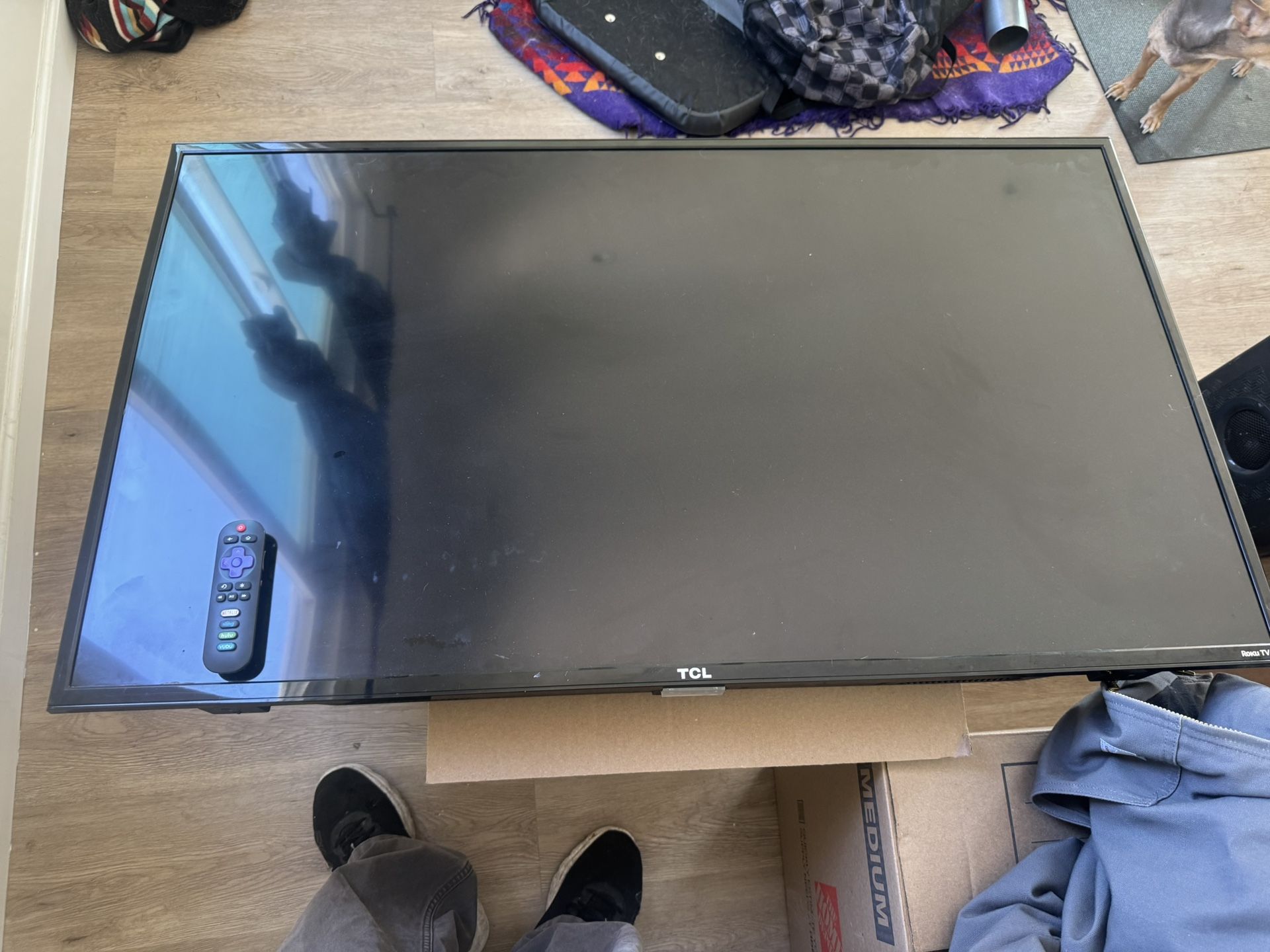 TCL Roku TV No Legs Attached To Wall Mount