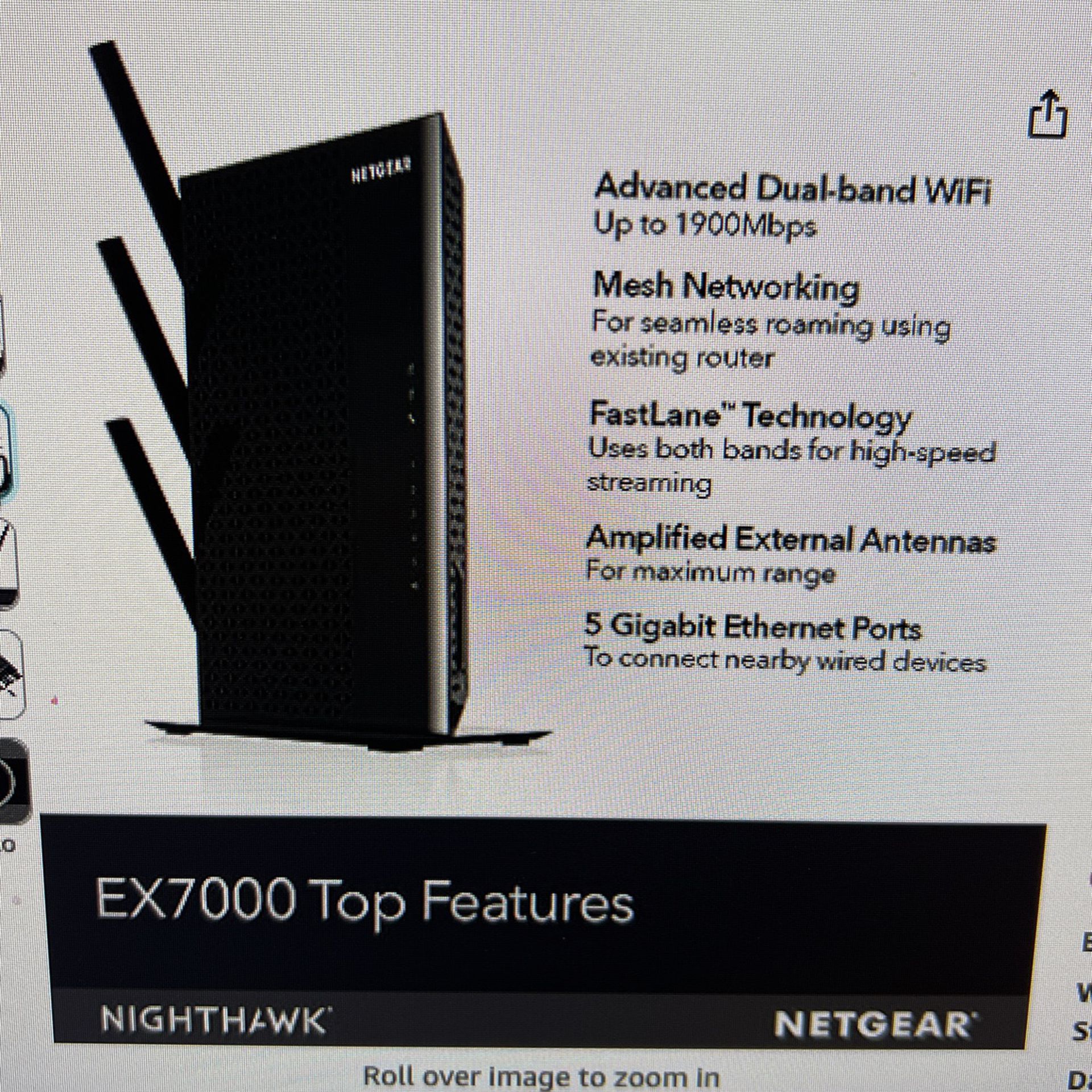 NETGEAR EX7000 Wi-Fi Mesh Range Extender