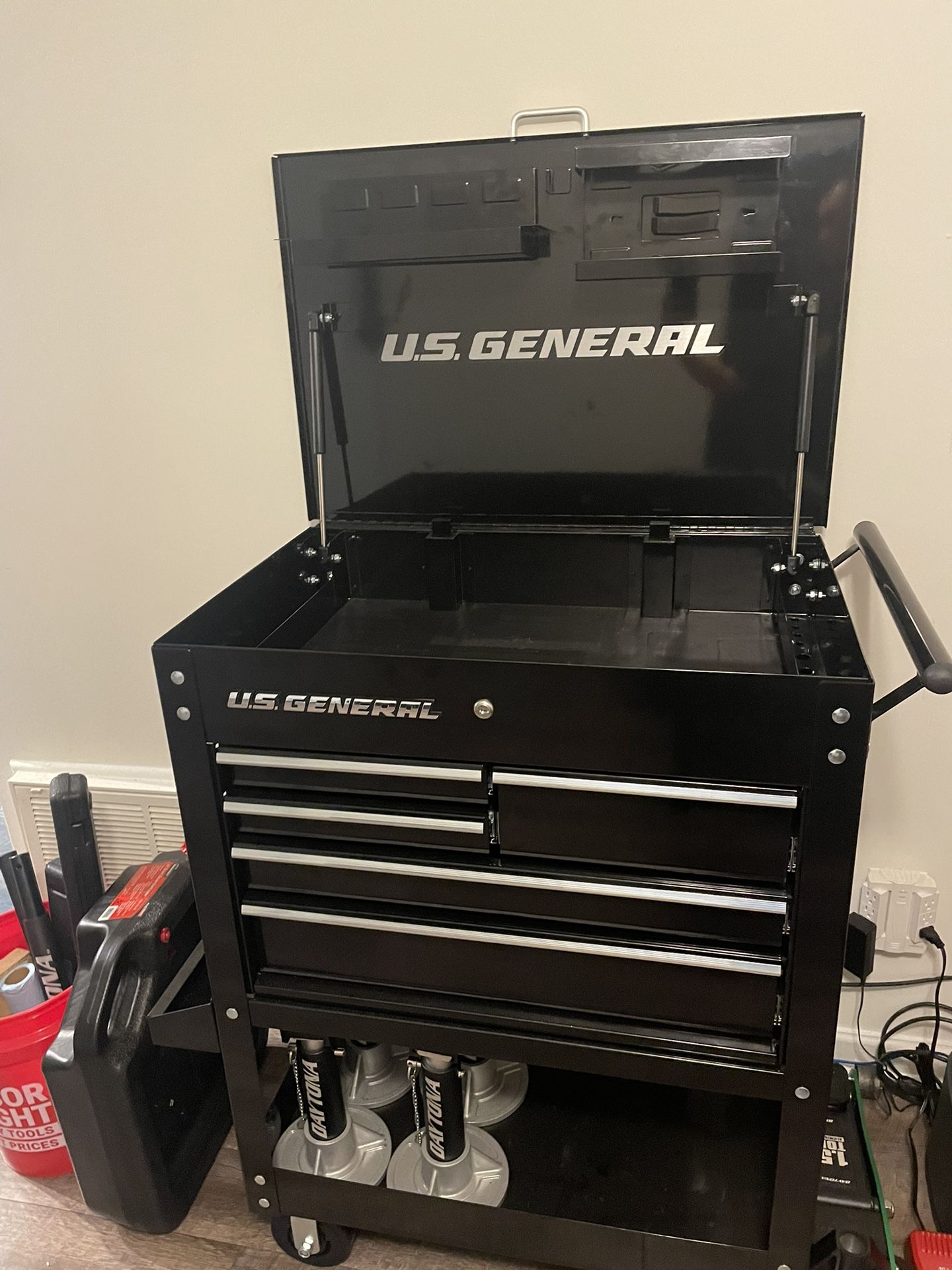 U.S. General 5 Drawer Tool Cart