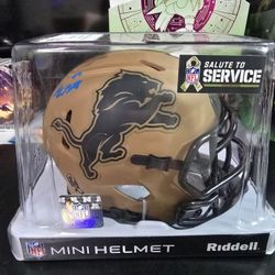 NFL Sam Laporta Signed Mini Helmet