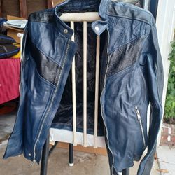 Navy Blue Cafe Racer Jacket 