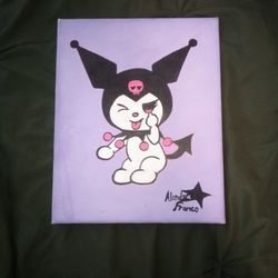 Kuromi Canvas Painting 