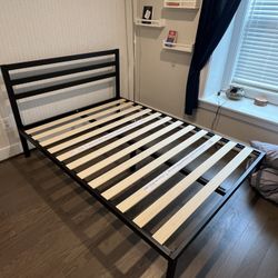 Contemporary Bed Frame [FULL SIZE] - No Box spring Needed 
