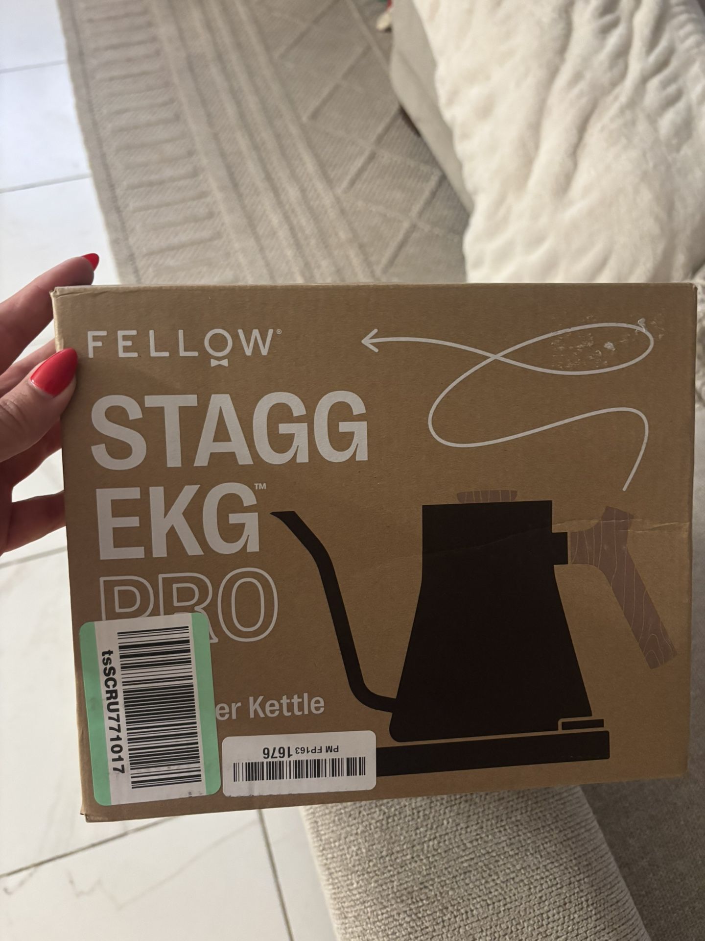 Fellow Electric Kettle Black and Wood Handle