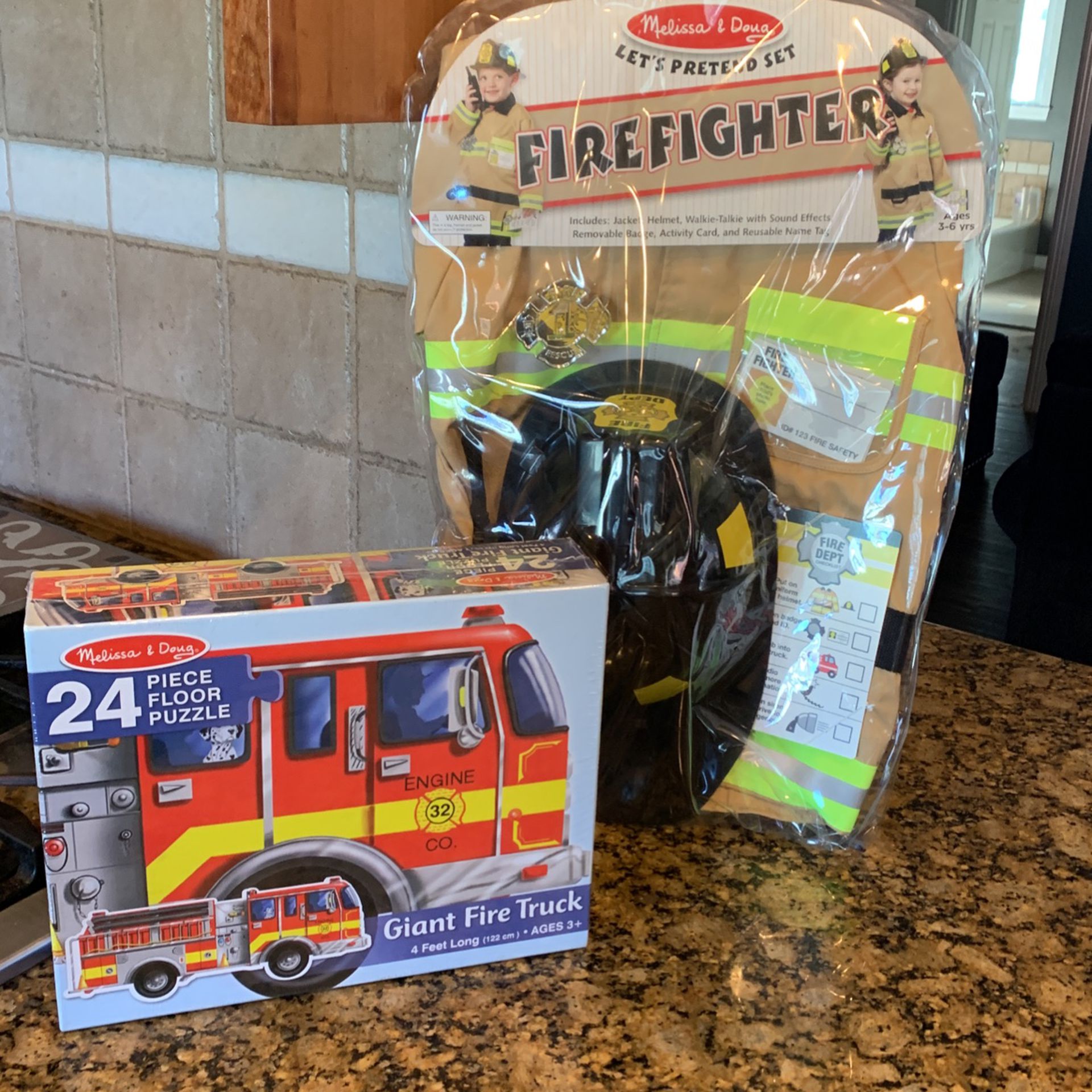 Children’s Fireman Dress Up And Puzzle 