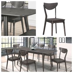 5 PCS DINING SET W/ BUTTERFLY LEAF (TBL + 4 CHRS)