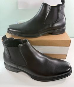Perry Ellis Portfolio Men's Chelsea Black Leather Boots