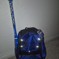 Youth Baseball/ Teeball Bat And Backpack 