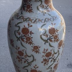 Tall Vintage Japanese Art Deco Ceramic Decorative Stem Vase
