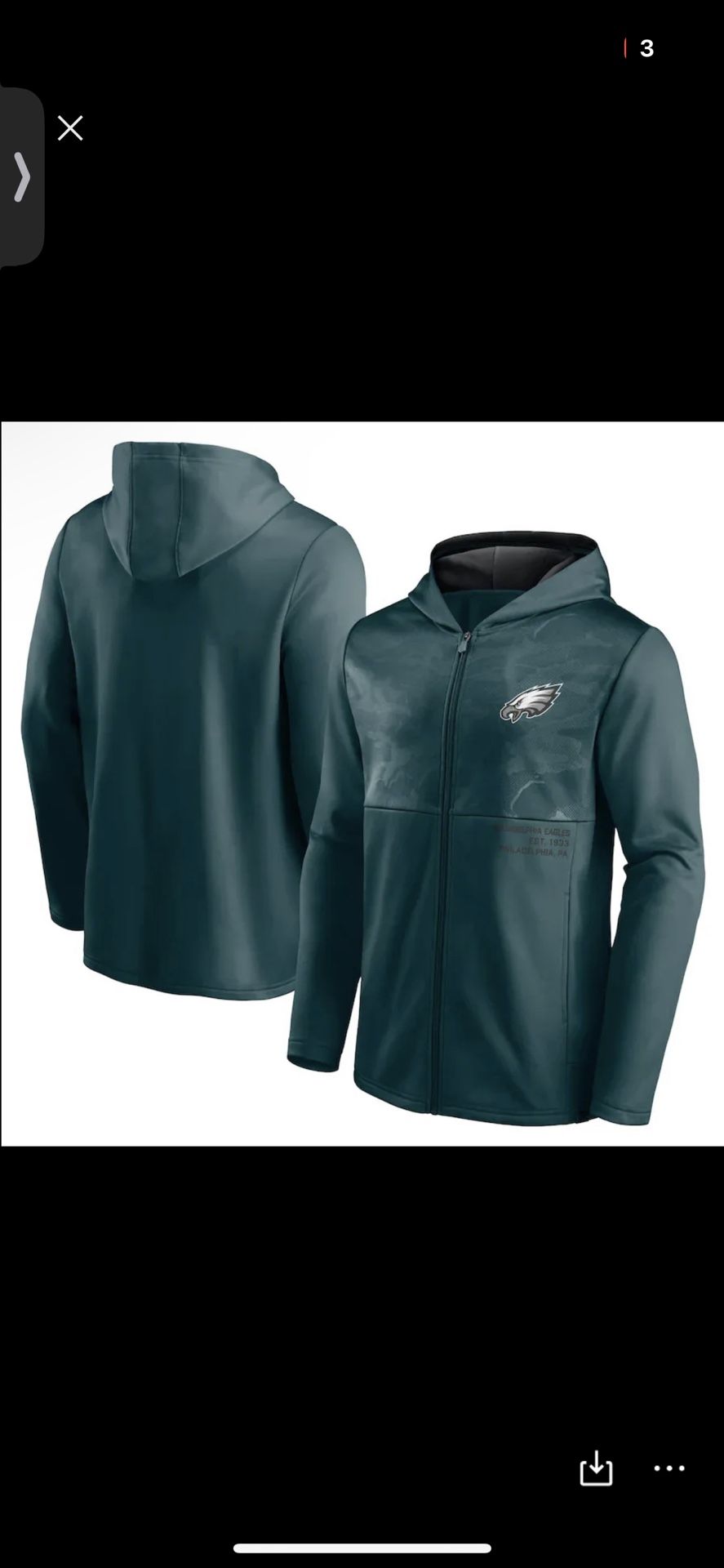 Philadelphia Eagles Zipper Hoodie Jacket
