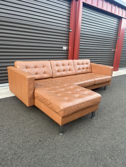 Ikea Morabo Leather Reversible Sectional - Free Delivery