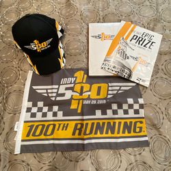 2016 Indy 500 Hat, Flag & Program 