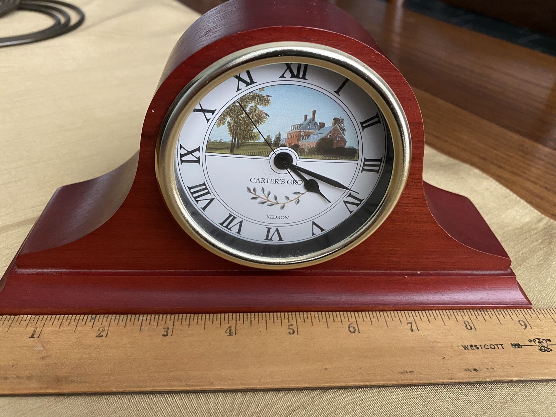 Cherry mantle clock from carters grove