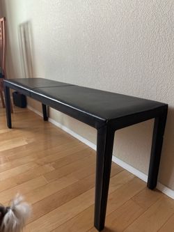 Italian leather bench