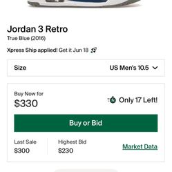 Jordan Retro 3 - Rare OG Release 