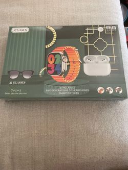 Ai sunglasses , earbuds , smart watch bundle