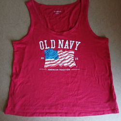 2023 Old Navy Flag Ladies M Tank Top And 3T T Shirt