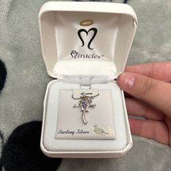 Sterling Silver Gemini Cross Necklace 