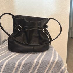 Fossil Black Genuine Leather Handbag