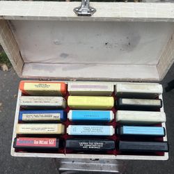 8 Track Cassettes W/ Case - Vinyl Records 