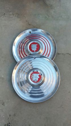 1952-53 Mercury Hubcaps Pair