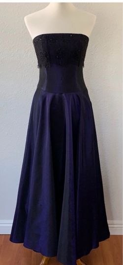 Rimini Dark Navy Evening Dress Navy Blue Strapless Formal Gown