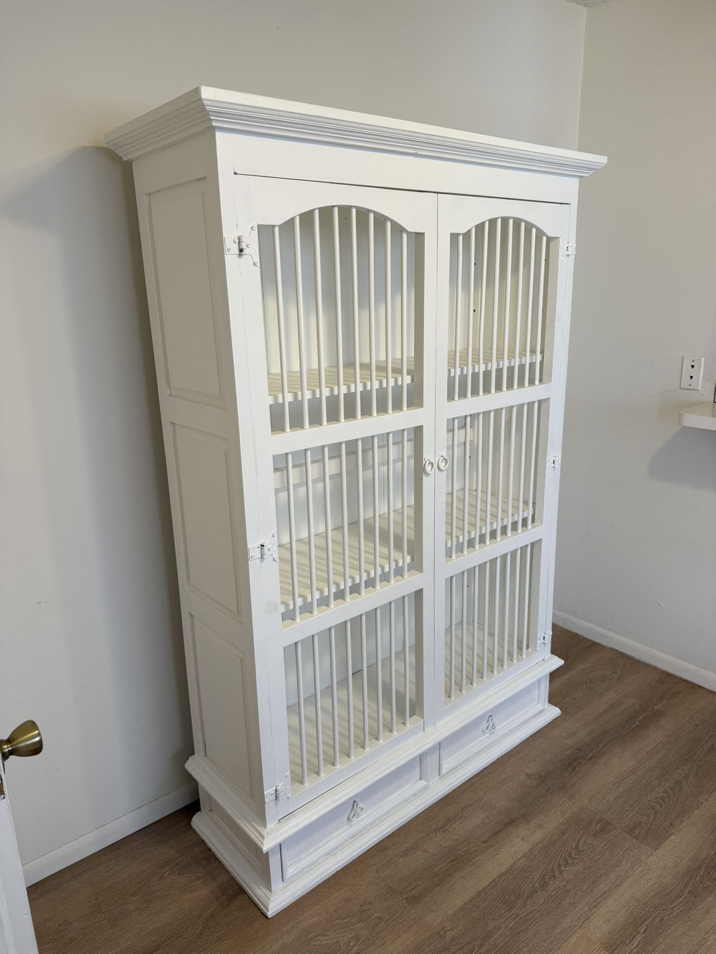 White Boho Style Display Case