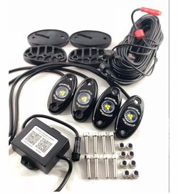 4-Pod LED Rock Light Kit with Bluetooth Controller