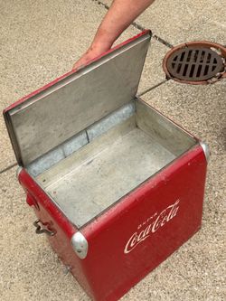 1940s-50s vintage metal Coke cooler