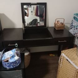 Dark Wood Vanity 