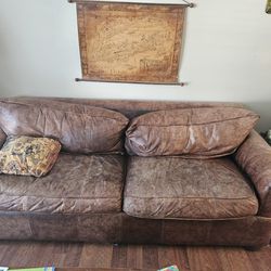 Buffalo Leather Sleeper Sofa