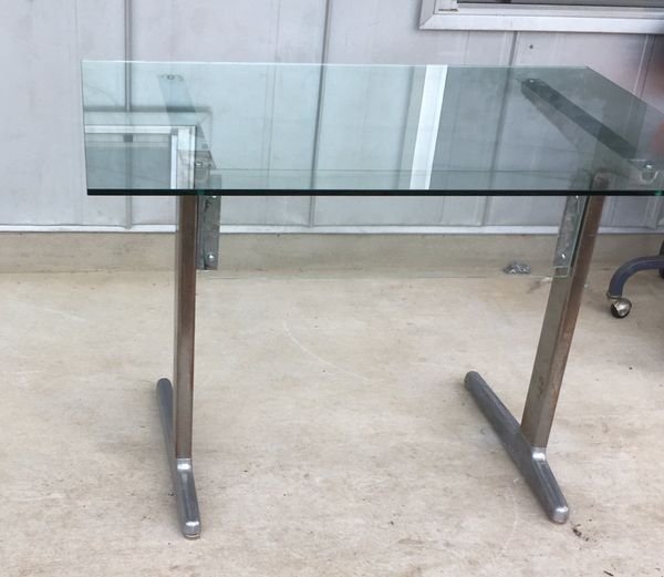 Glass Desk Mid Century Legs Industrial For In Austin Tx Offerup