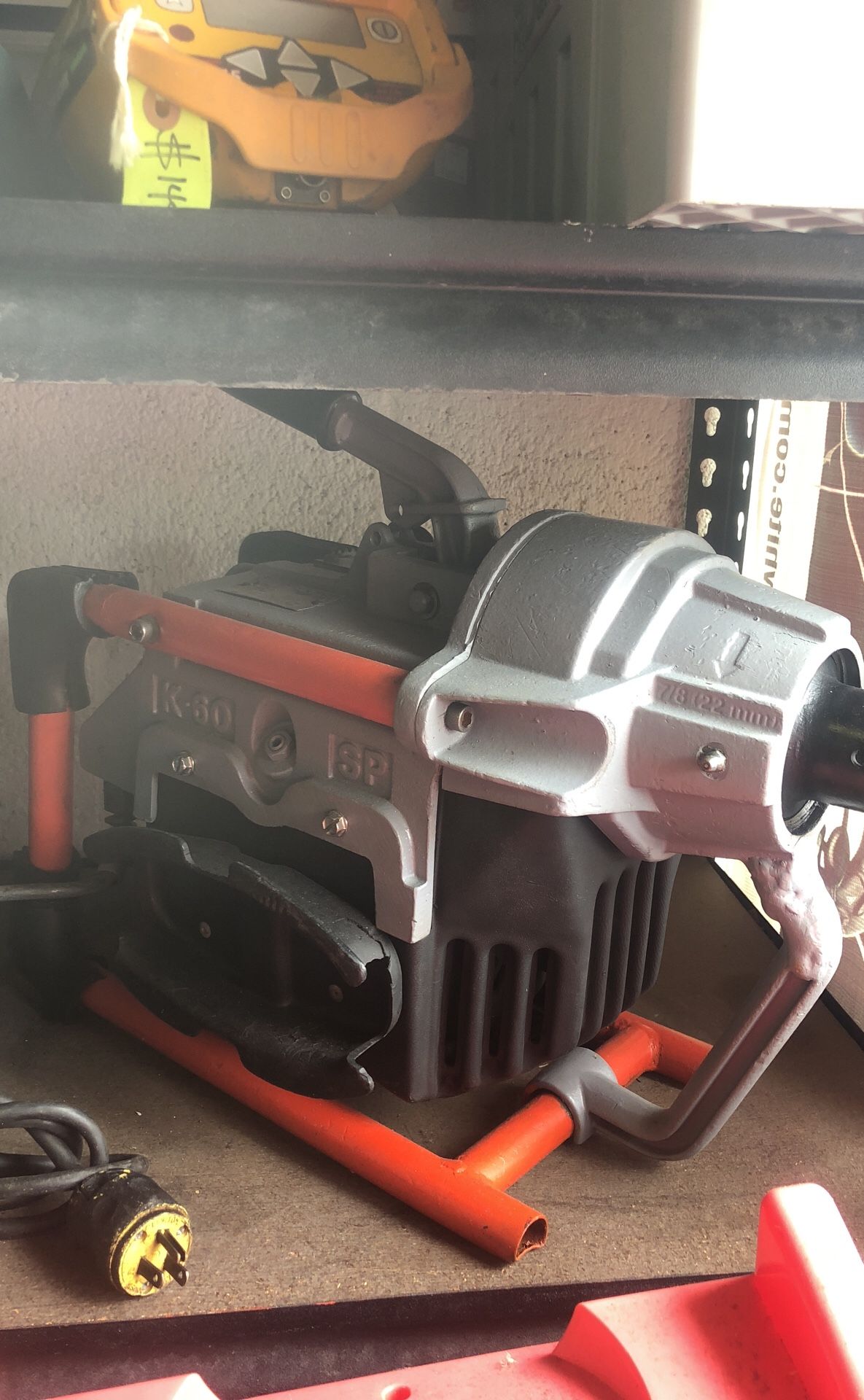 Ridgid K60 sewer snake drain cleaner machine