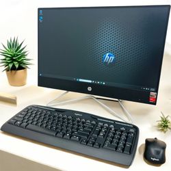 HP 22” Touchscreen AIO PC Full HD PC Desktop / Windows 11 / HDD 1TB / RAM 8GB / WiFi AC / CD-DVD / Camera / Bluetooth / Wireless keyboard & mice