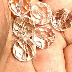 Lot Of Faceted 11mm Crystal Beads