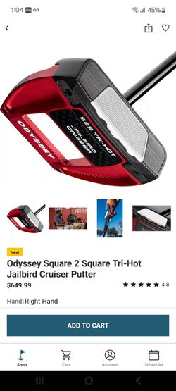 2026 odyssey/callaway square 2 square jailbird cruiser putter38"RH